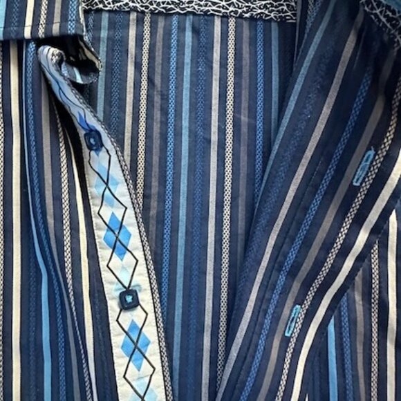 Rare Bartlett Baron 2 Ply Mercerized Cotton Men's Shirt - EUC Sz. Large -  STYLE - Picture 7 of 10